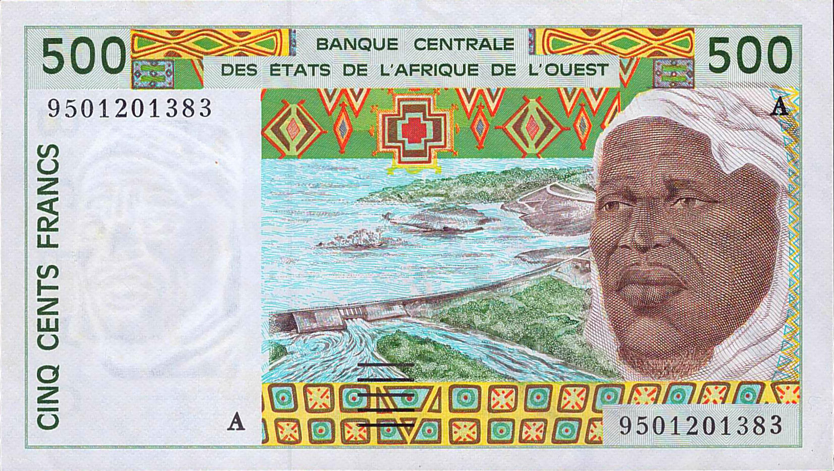 Ivory Coast (W.A.S) 500 1995 UNC P-110A/e